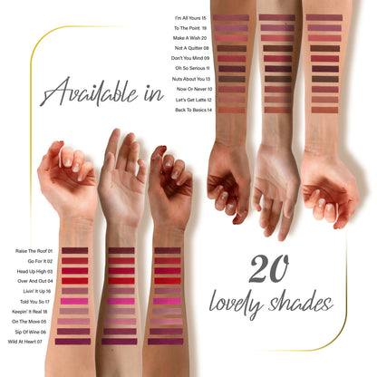 Faces Canada Comfy Matte Creme Lipstick - Keepin' It Real 18 - Distacart