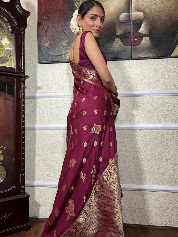 Kalini Woven Design Zari Banarasi Saree - Distacart