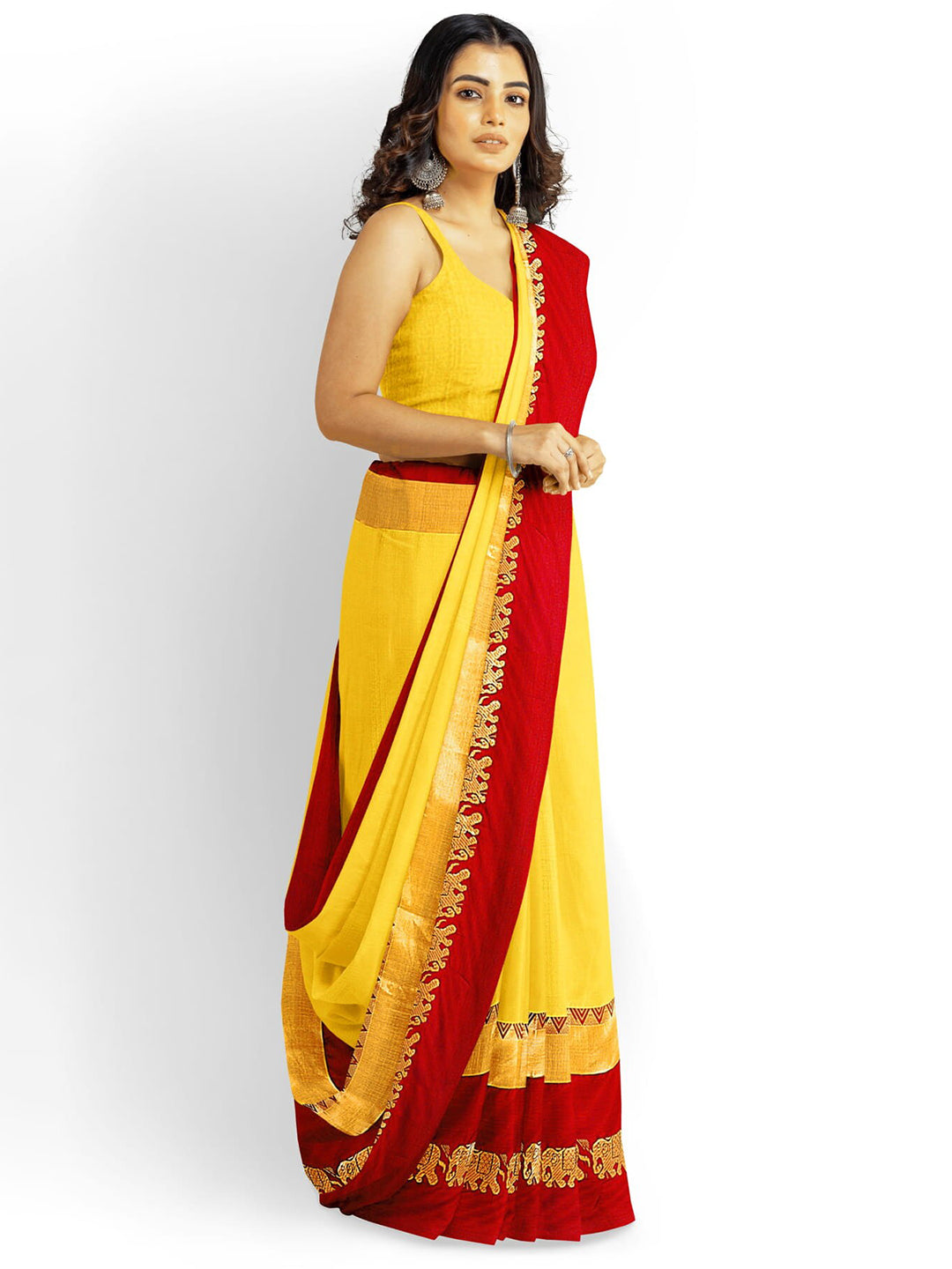 Kalini Zari Silk Cotton Banarasi Saree - Distacart