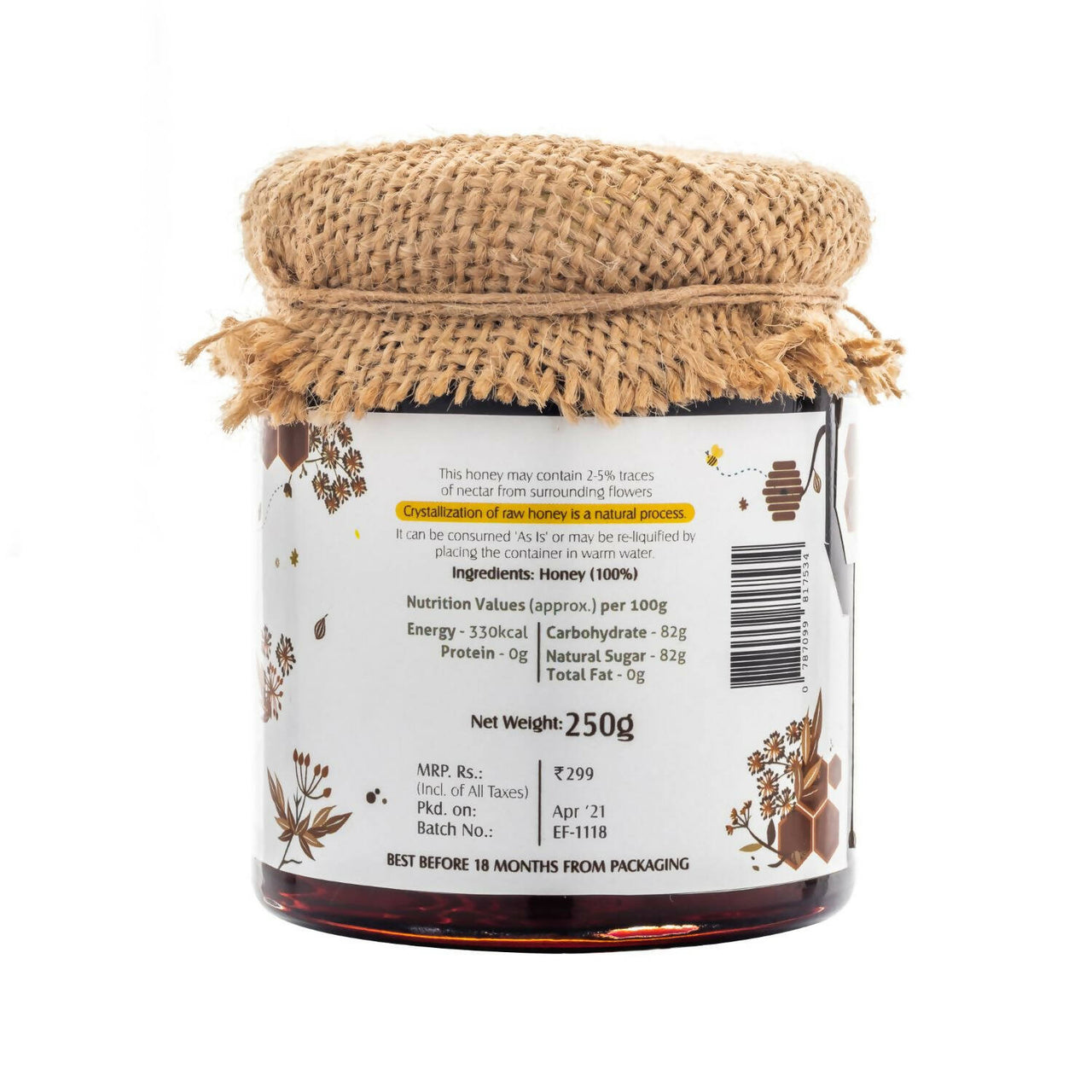 HoneyVeda Premium Raw Ajwain Honey - Distacart