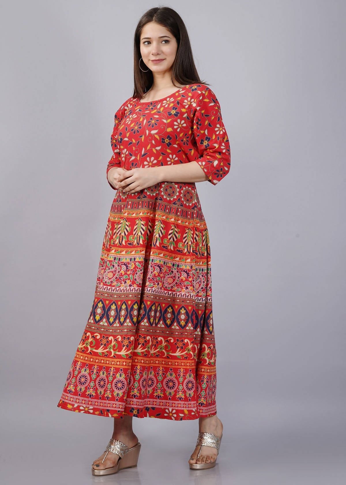 Vamika Multicolor Cotton Printed Party/Casual Wear Kurti (GAM26K)