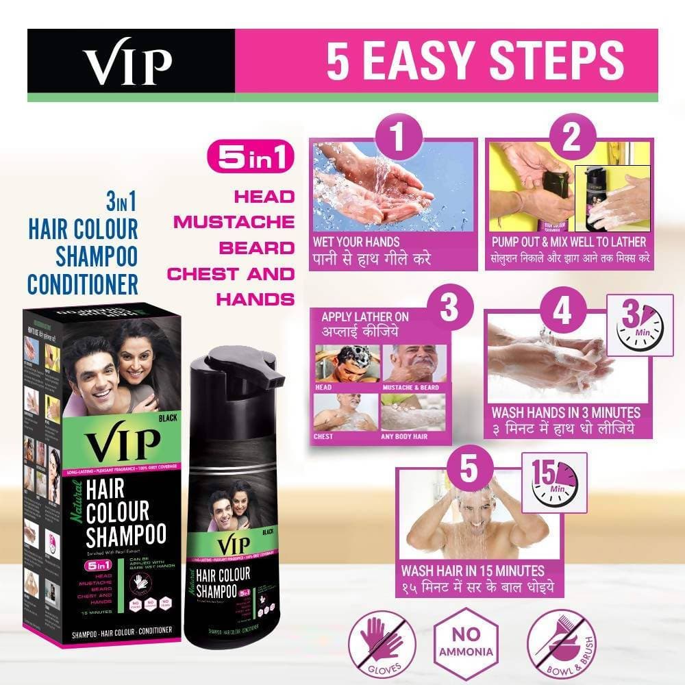 Sinis strategi Fugtig Buy Vip Natural Hair Color Shampoo Online at Best Price | Distacart