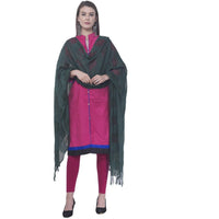 Thumbnail for A R SILK Rama green Color Window square Cotton Dupattas and Chunnis