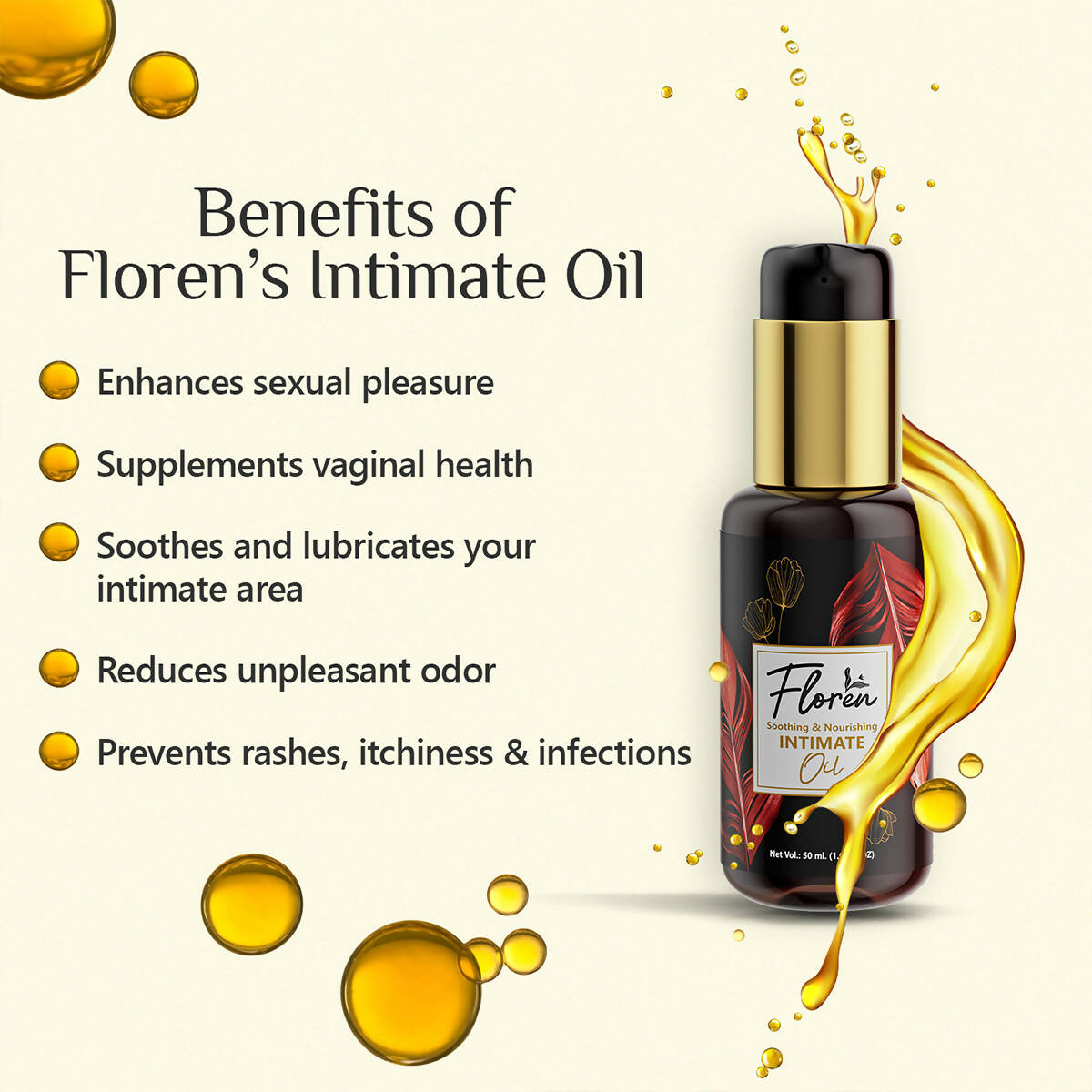 Floren Soothing & Nourishing Intimate Oil for Women - Distacart