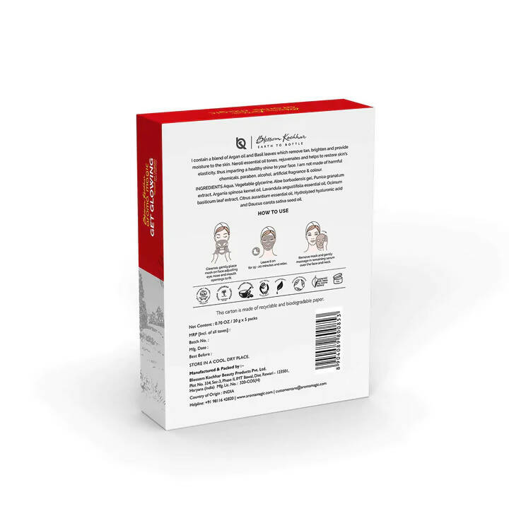 Blossom Kochhar Aroma Magic Get Glowing Face Sheet Mask - Distacart
