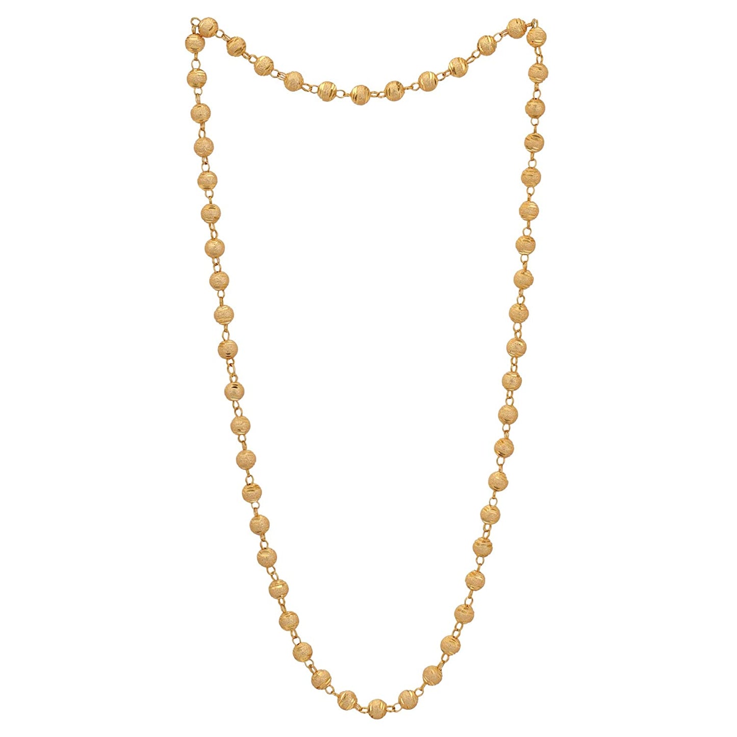 Gold-Plated Alloy Brass Beaded Matarmala Chain - The Pari - Distacart