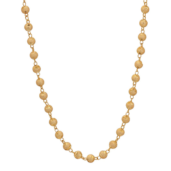 Gold-Plated Alloy Brass Beaded Matarmala Chain - The Pari - Distacart