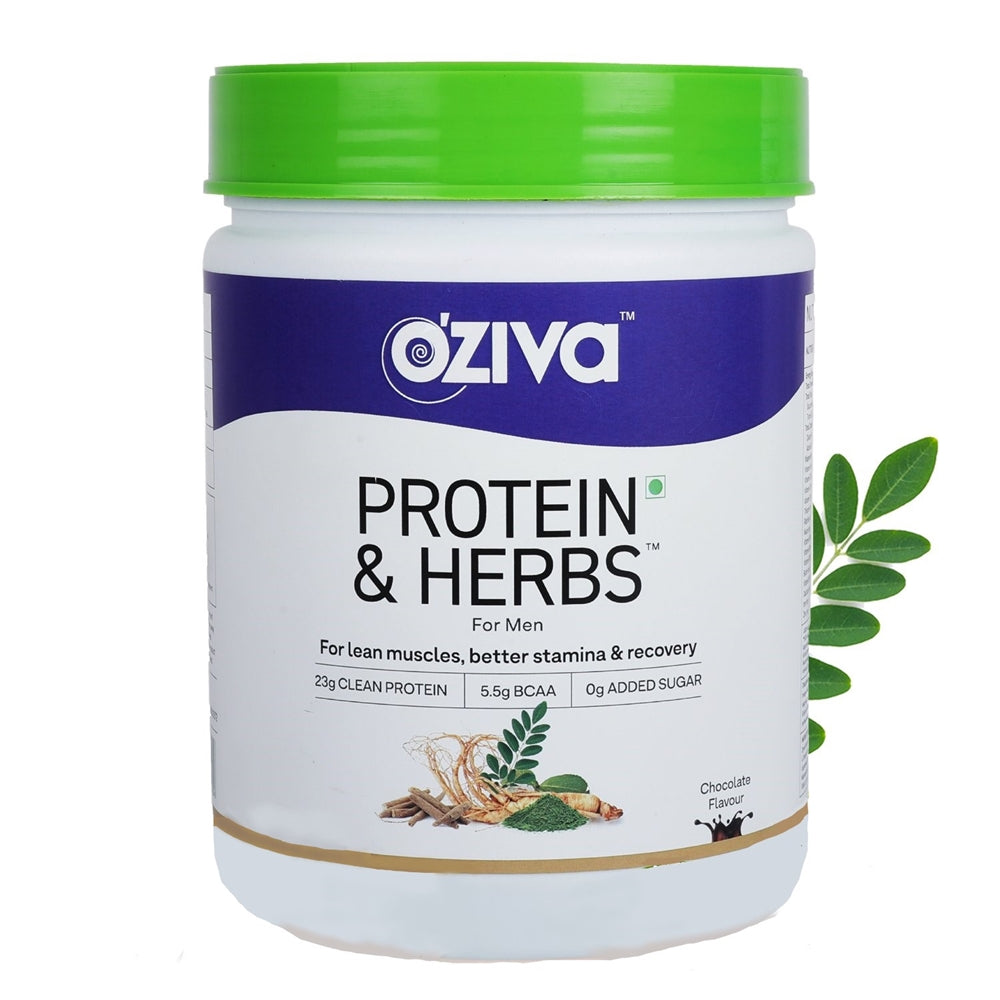 OZiva Protein & Herbs for Men Chocolate 16 serving 