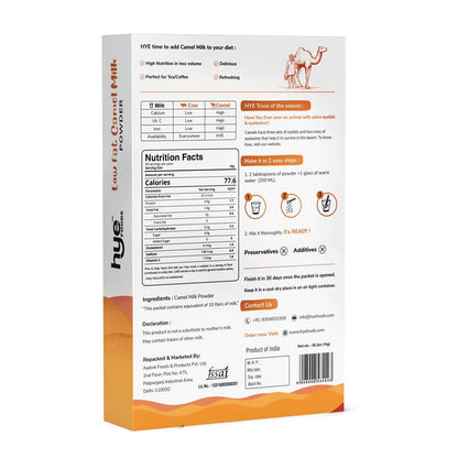Aadvik Hye Foods Low Fat Camel Milk Powder - Distacart