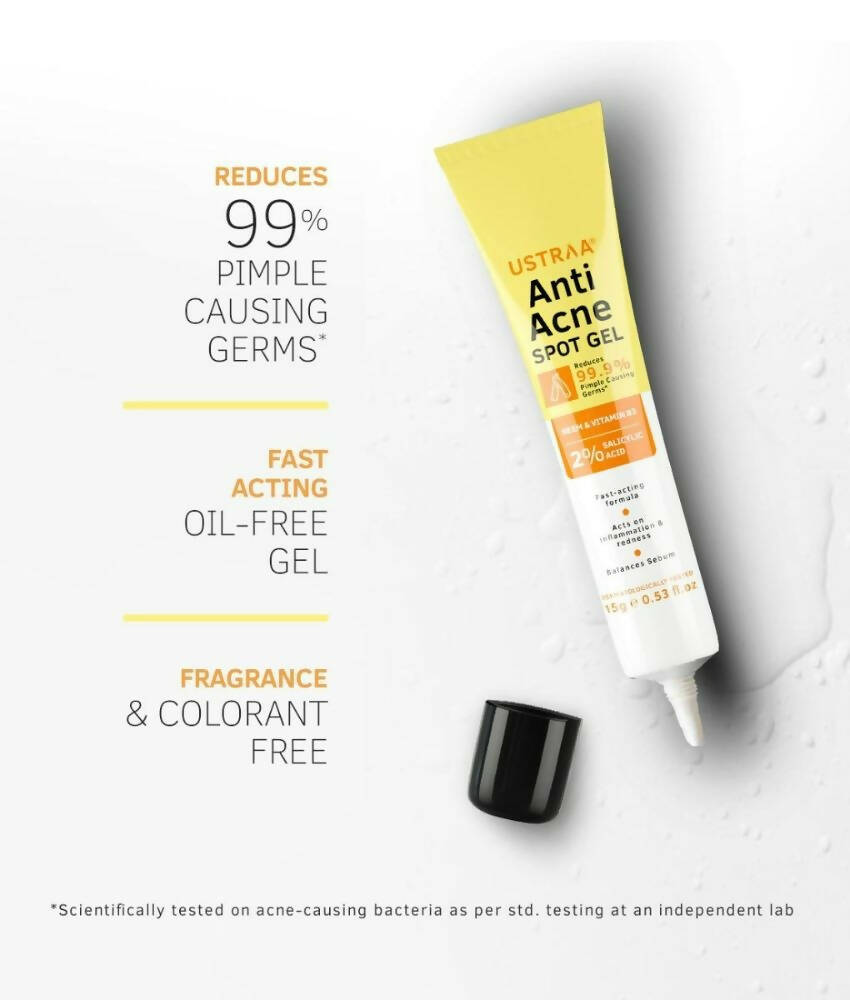 Ustraa Anti-Acne Spot Gel with Neem & Vitamin B3 - Distacart