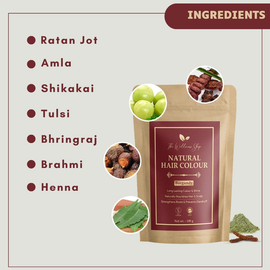 The Wellness Shop Natural Hair Colour - Burgundy - Distacart