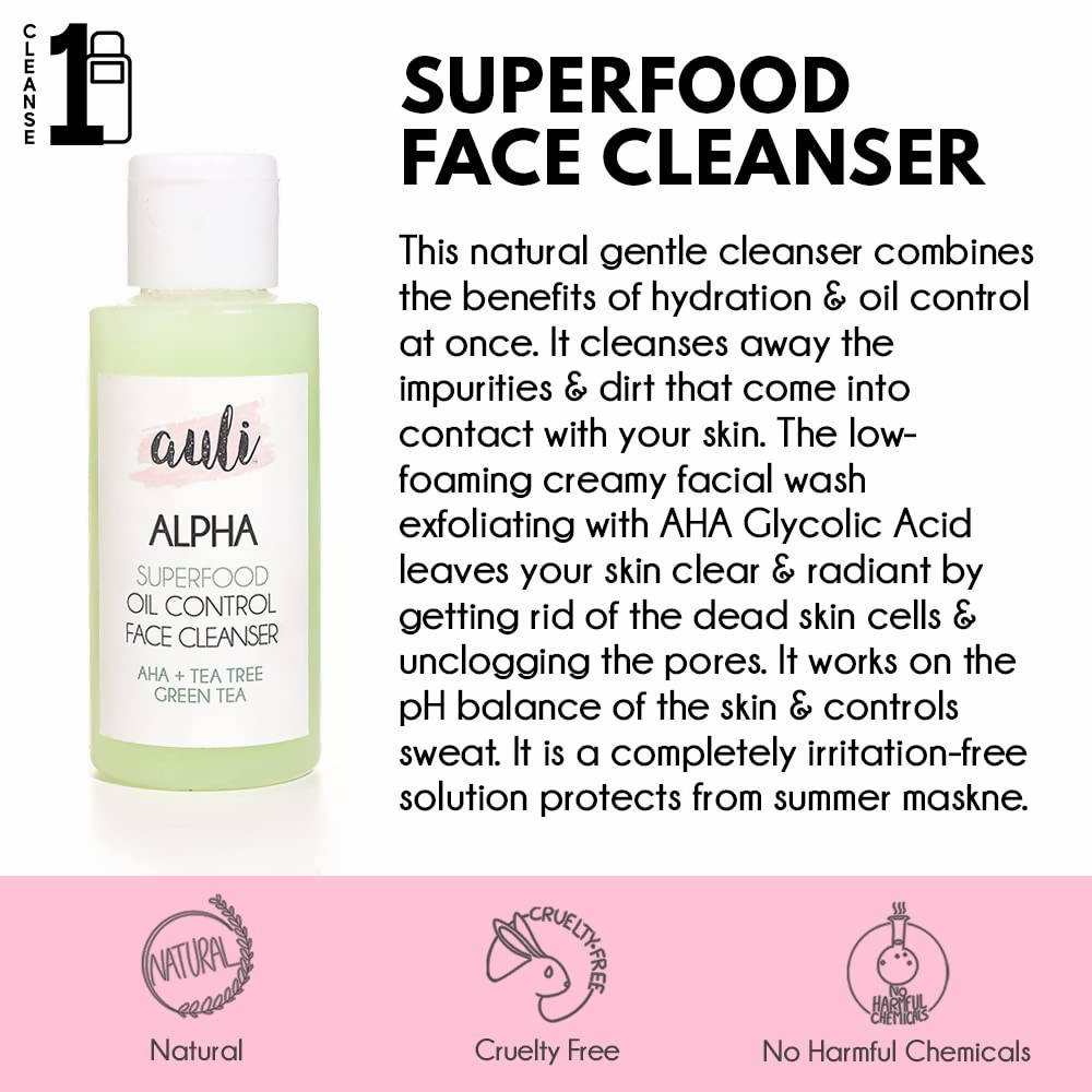 Auli Alpha Super Food Oil Control Face Cleanser - Distacart