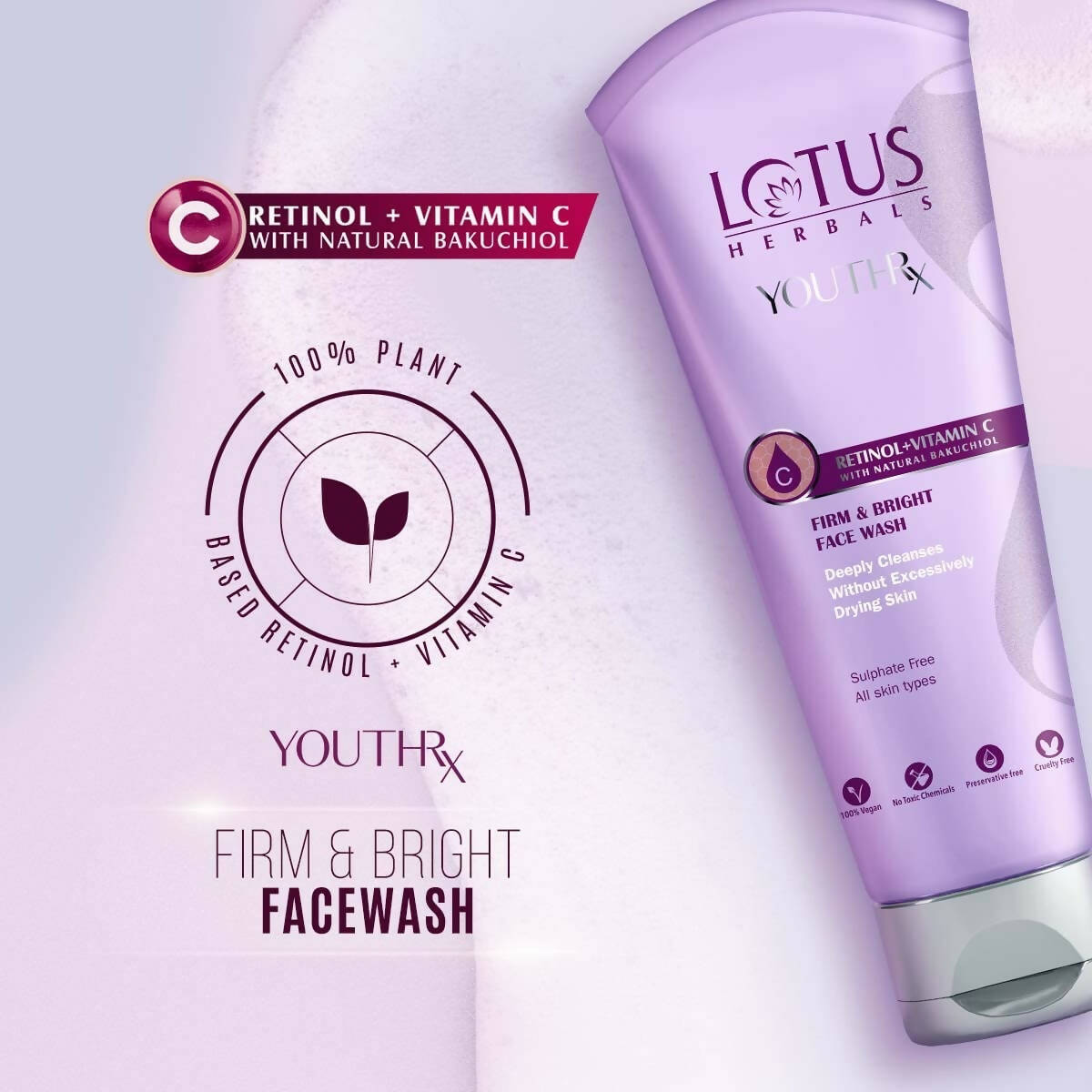 Lotus Herbals YouthRx Firm & Bright Facewash - Distacart