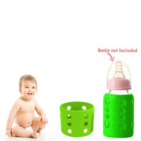 Thumbnail for Safe-O-Kid Silicone Baby Feeding Bottle Cover Cum Sleeve for Insulated Protection 60mL- Green - Distacart