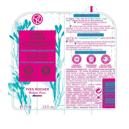 Yves Rocher Pure Algue The Ultra Fresh Radiance Scrub - Distacart