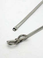 Thumbnail for NVR Women Circular Silver Plated Stretchable Metal Belt - Distacart