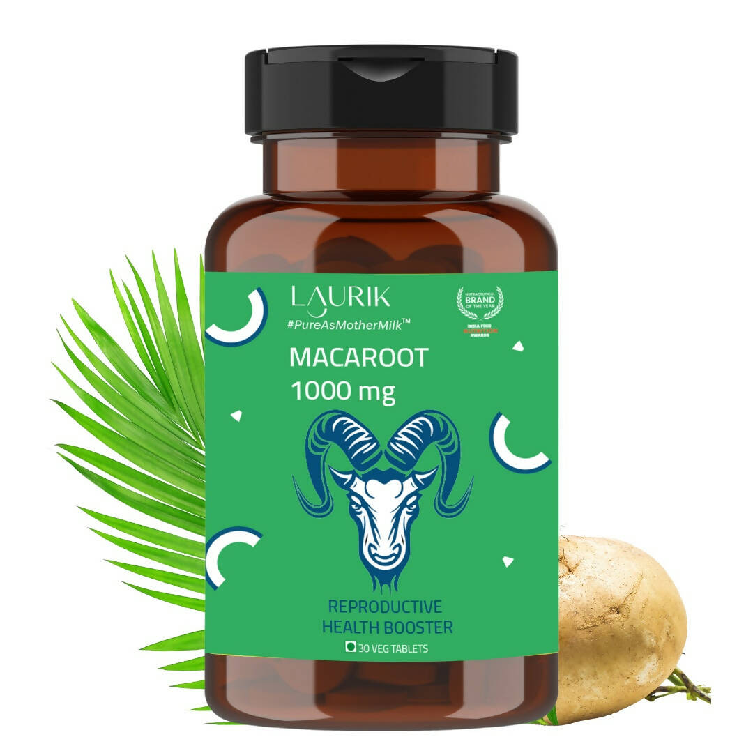 Laurik Maca Root Supplement 1000Mg Tablets | Supports Stamina, Strength & Energy - Distacart
