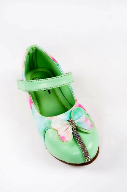 Tiny Bugs Girls Bow Embellished Party Wear Ballerinas - Multi - Distacart