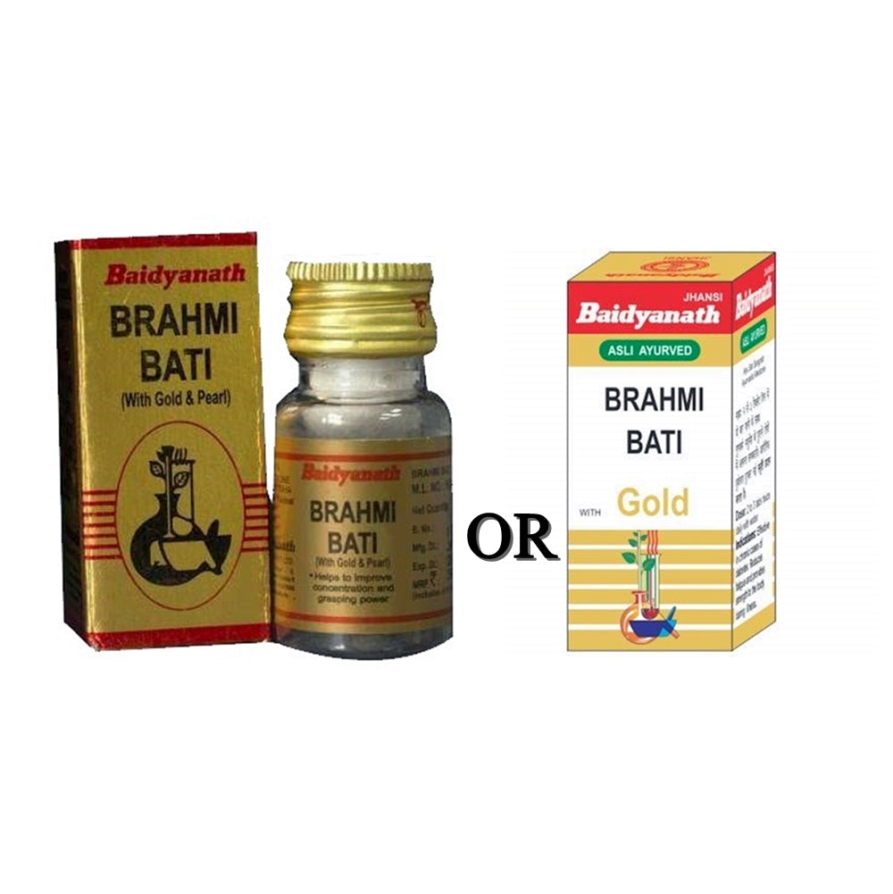 Baidyanath Brahmi Bati with Gold and Pearl 10 Tab - Distacart