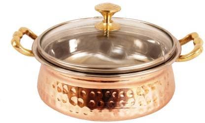 Handmade Steel Copper Casserole with Lid - Distacart