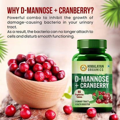 Himalayan Organics D-Mannose + Cranberry Vegetarian Capsules Online