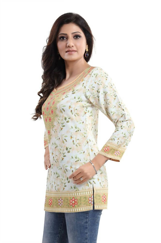 Snehal Creations Adorable Amaze Printed Short Kurti Tunic Top