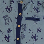Thumbnail for Mhyssa Blue Color Blocked Shirt - Distacart