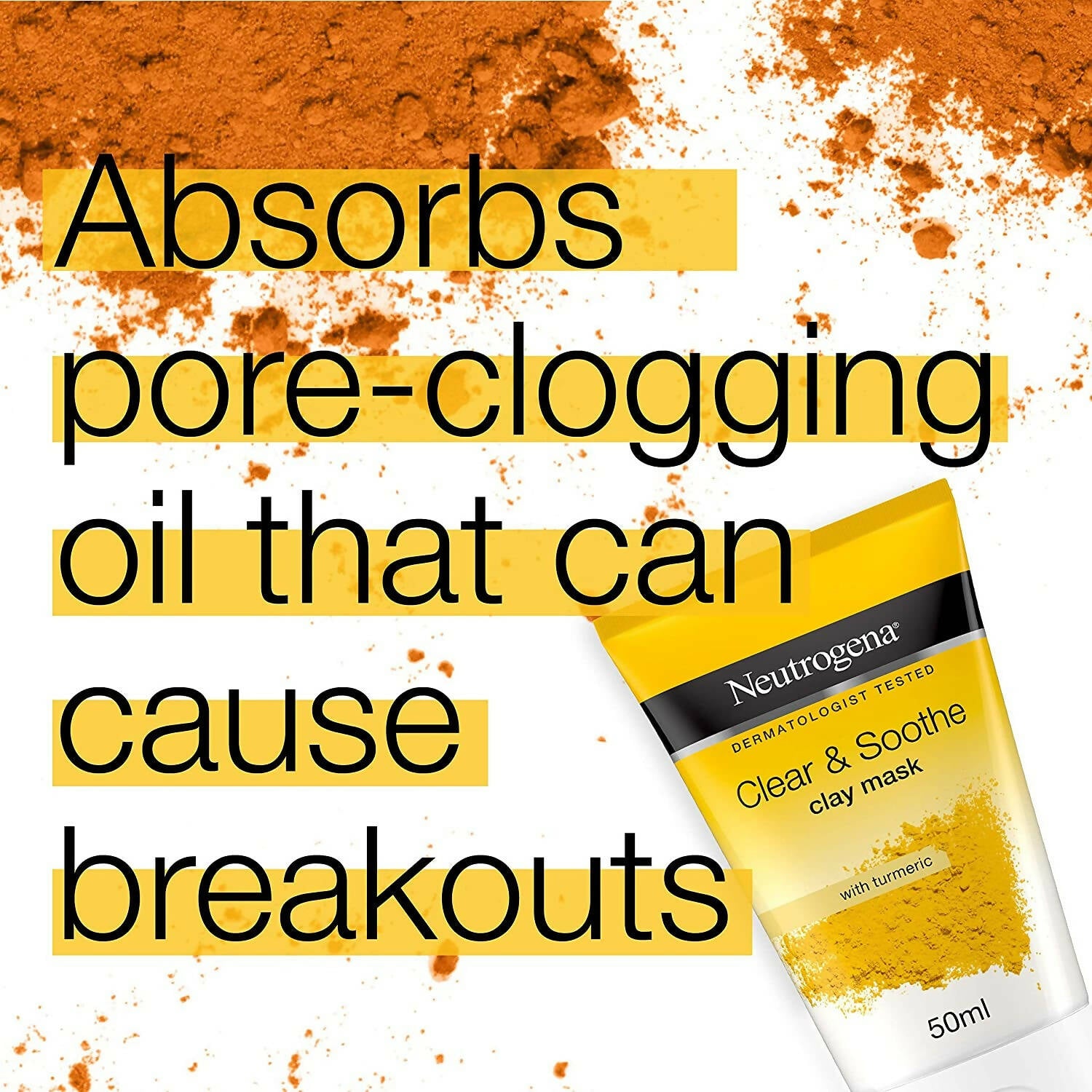 Neutrogena Clear & Soothe Clay Mask with Turmeric - Distacart