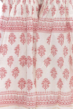 Thumbnail for Mominos Fashion Cotton Block Print With Lace Work Off White Red Color Prints Palazzo - Distacart