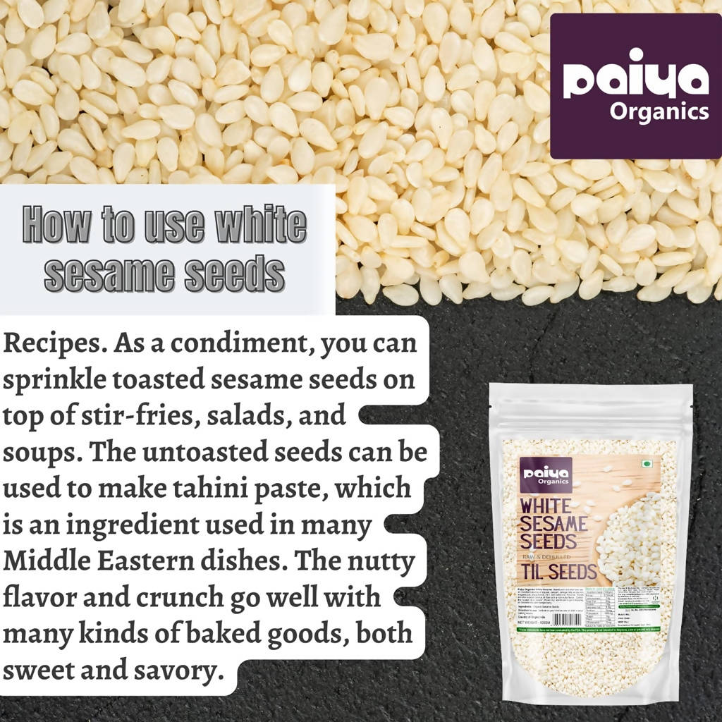 Paiya Organics White Sesame Seeds - Distacart