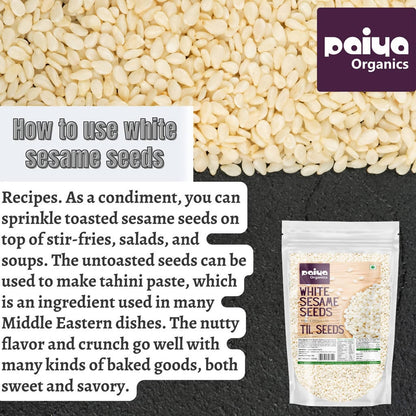 Paiya Organics White Sesame Seeds - Distacart