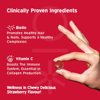 Thumbnail for Nutriburst Biotin Gummies For Hair, Skin & Nails Growth - Distacart