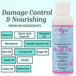 Thumbnail for Vigini Damage Repair Nourishing Hair Care Tonic Oil with Keratin, Brahmi, Coconut Oil - Distacart
