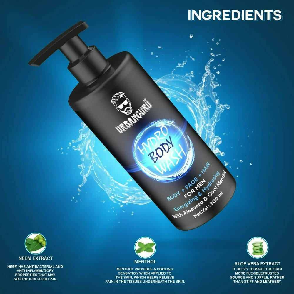 Urbanguru Hydro Body Wash 3 in 1 For Men - Distacart