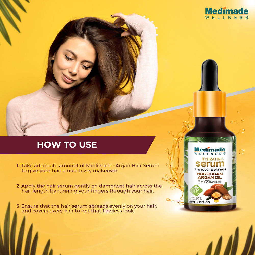 Medimade Wellness Hydrating Hair Serum with Moroccan Argan Oil