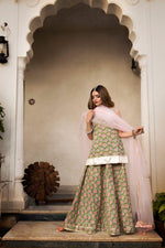 Thumbnail for Pomcha Jaipur Hand Block Print Cotton Kurta Skirt Set - Distacart