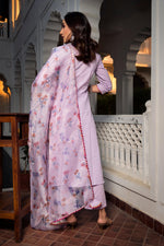 Thumbnail for Pomcha Jaipur Lavender Pure Cotton Straight Kurta - Distacart