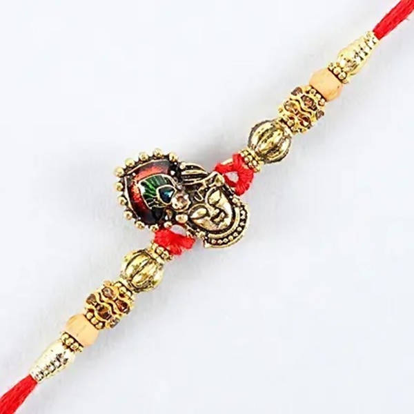 Serene Lord Krishna Rakhi & Cashew Jar - Distacart