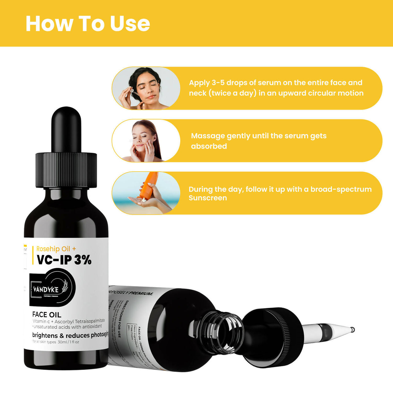 Vandyke Rosehip Oil + VC-IP 3% Face Oil - Distacart
