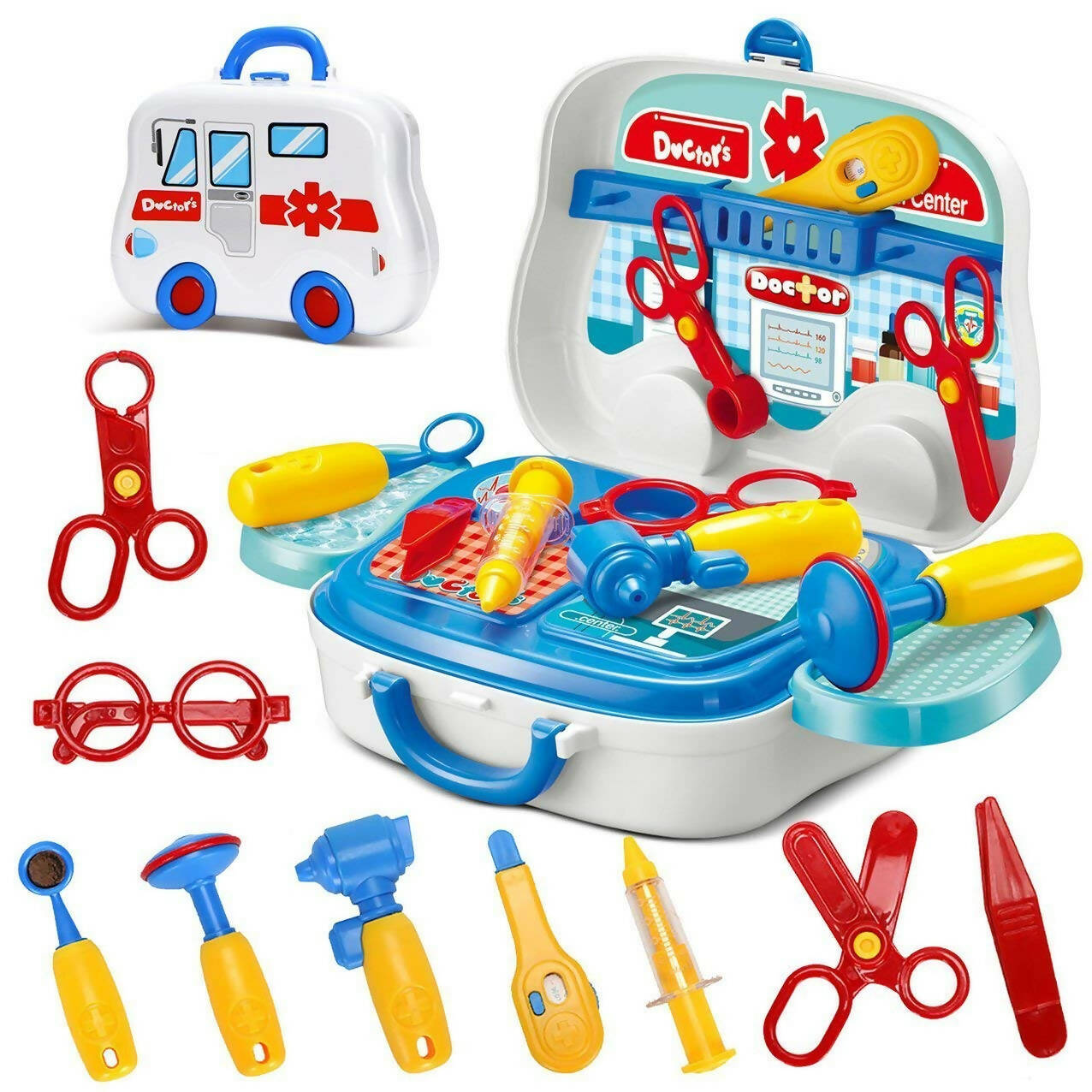 Sardar Ji Ki Dukan Pretend Play Doctor Play Sets For Boys/Girls/Kids Doctor Kit Toys With Suitcase - Isi Approved (Doctor Set - Box) - Distacart