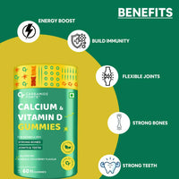 Thumbnail for Carbamide Forte Calcium with Vitamin D Gummies for Men & Women - Distacart