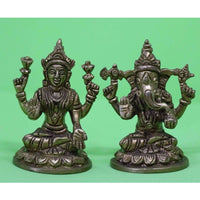 Thumbnail for Chahat Premium Living Brass Small Lakshmi Ganesh Set