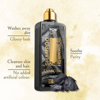 Thumbnail for Wow Skin Science Men Charcoal 2 in 1 Body Wash And Shampoo - Distacart