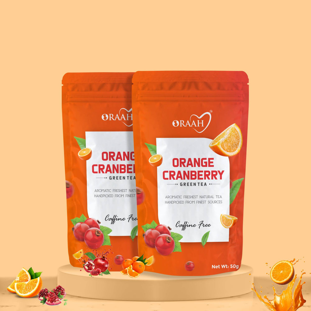 Oraah Cranberry Orange Green Tea - Distacart