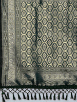Thumbnail for Mitera Ethnic Motifs Woven Design Zari Silk Blend Banarasi Saree - Distacart