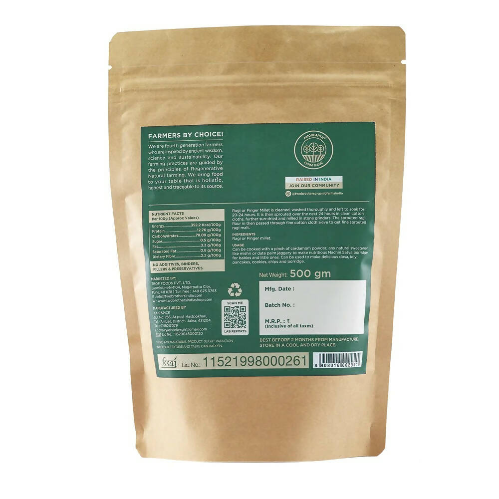 Two Brothers Organic Farms Sprouted Ragi Malt-Nachni Satva - Distacart