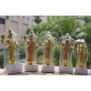 Dasavathara 10 Avathara's of Lord Vishnu-Brass Statue Set - Distacart