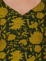 Thumbnail for Kalini Women Green Floral Printed Gotta Patti Kurta with Sharara - Distacart