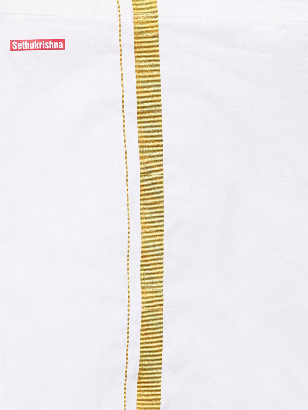 Sethukrishna Boys Cream-Coloured & Gold-Toned Shirt with Dhoti Set - Distacart