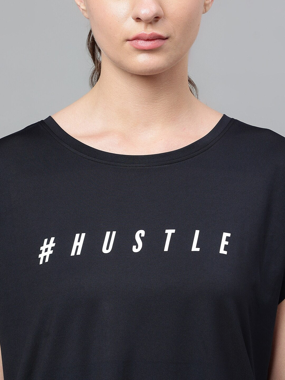 MKH Typography Printed Extended Sleeves Dri-FIT Relaxed Fit T-shirt - Distacart